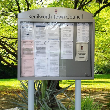 Sentinel Post Mounted Noticeboard with Printed Header